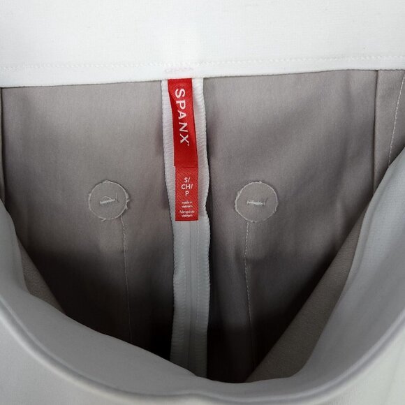 Spanx Ankle Straight Pant On The Go Shaping Silver Lining Small Office Casual - Picture 5 of 16